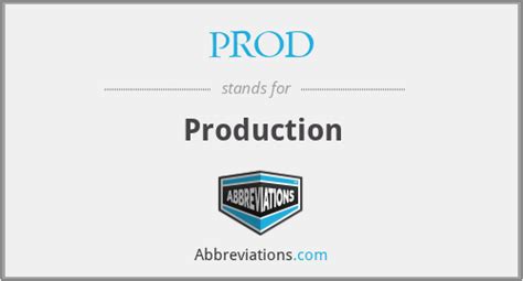 production abbreviation